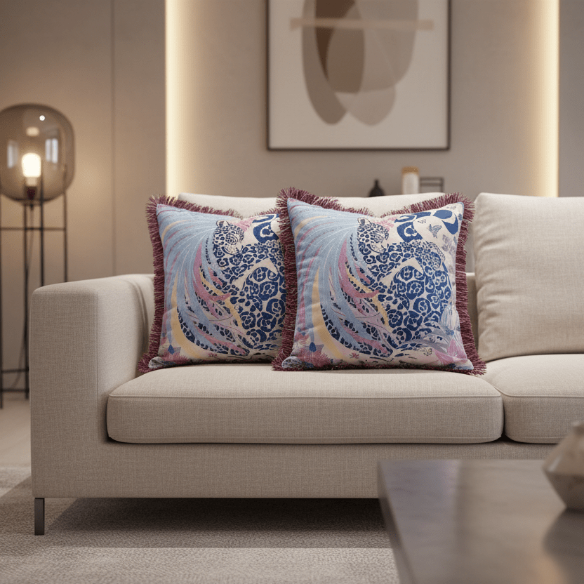 1094 Saffron Jungle Pillow Cover