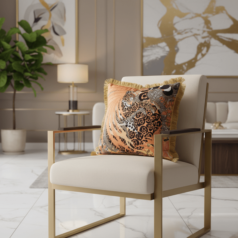 1094 Saffron Jungle Pillow Cover
