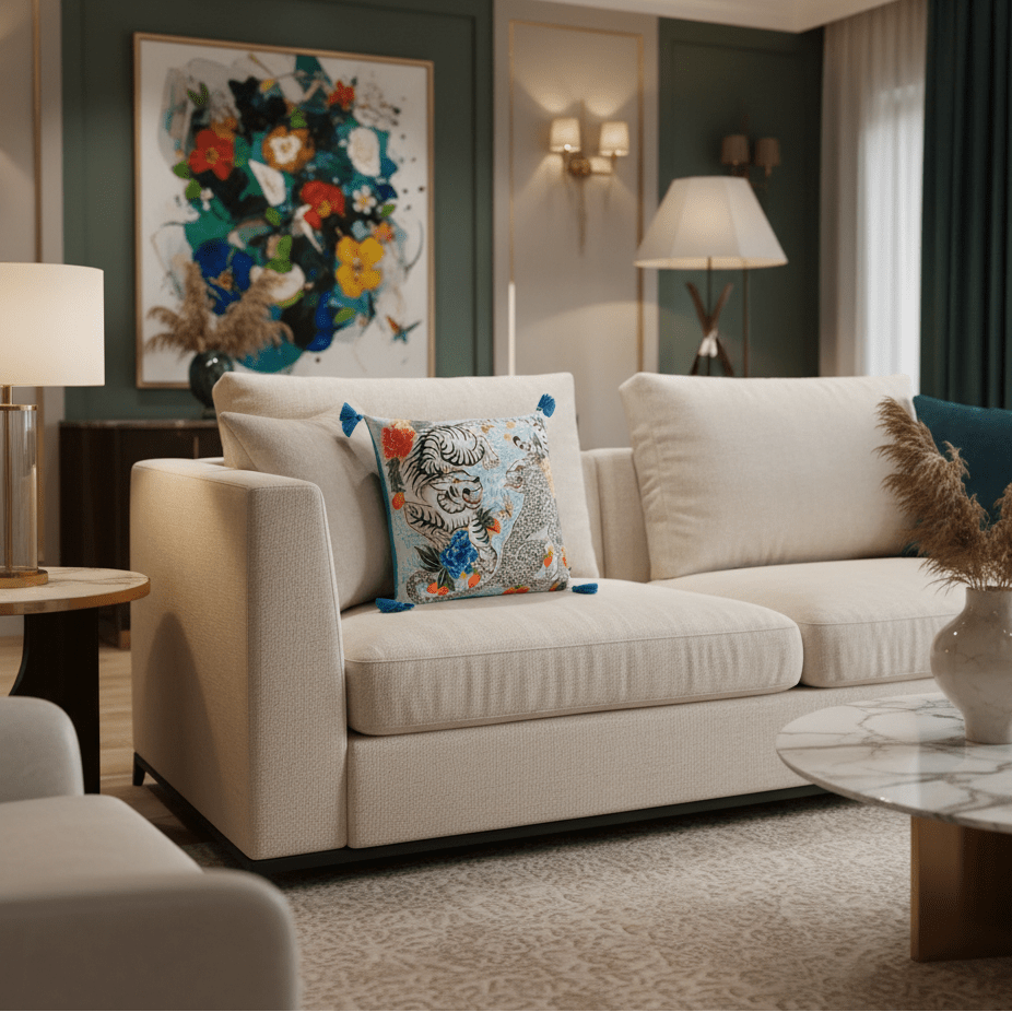1089 Savage Bleu Bloom Pillow Cover