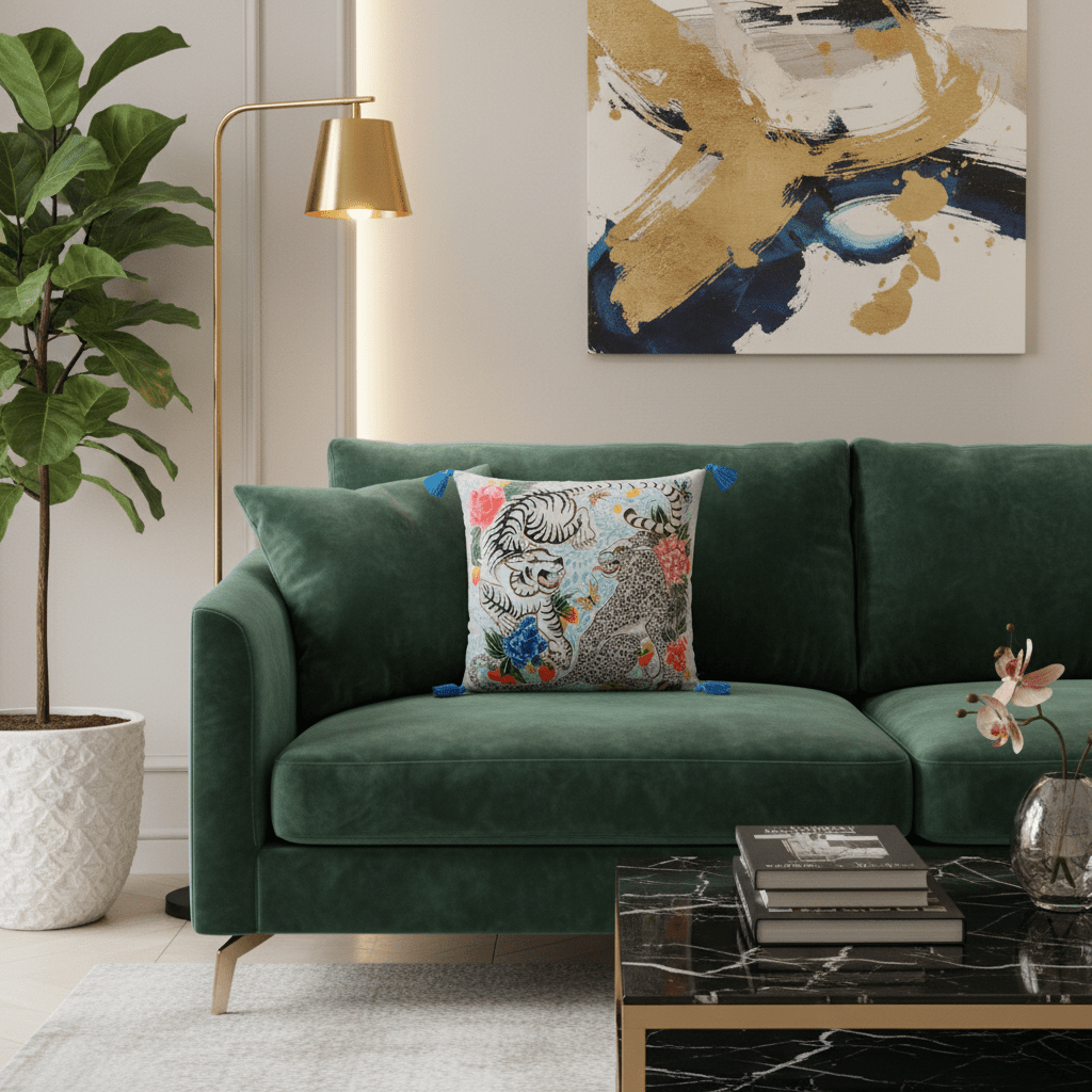1089 Savage Bleu Bloom Pillow Cover