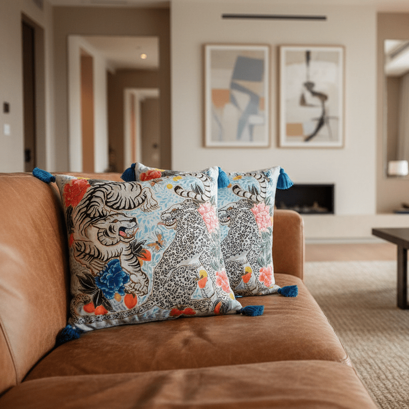 1089 Savage Bleu Bloom Pillow Cover
