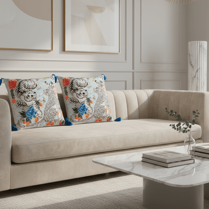 1089 Savage Bleu Bloom Pillow Cover