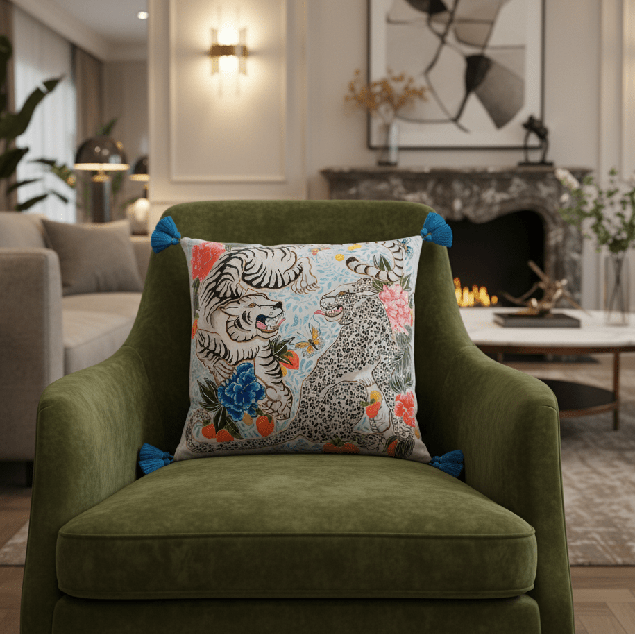 1089 Savage Bleu Bloom Pillow Cover