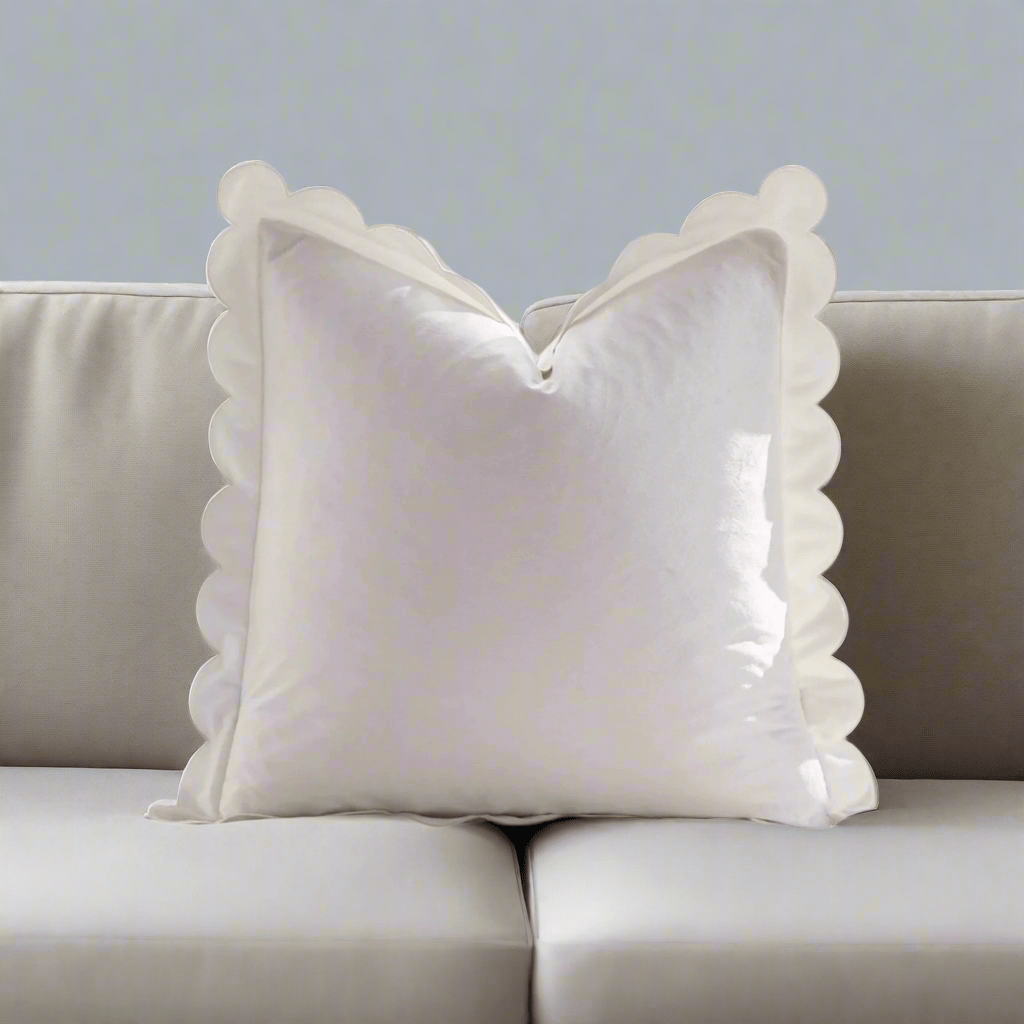 1129 Scalloped Velvet Pillow Cover