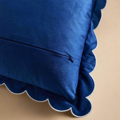 1129 Scalloped Velvet Pillow Cover