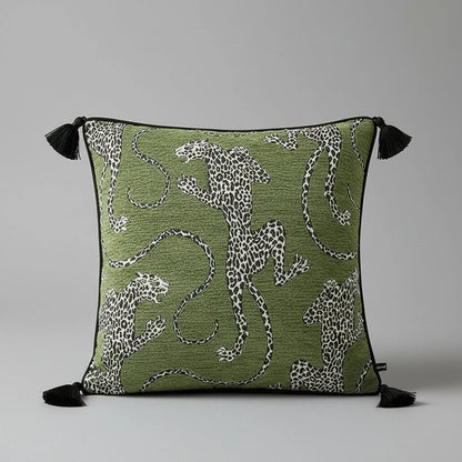 1128 Snow Leopard Chenille Pillow Cover