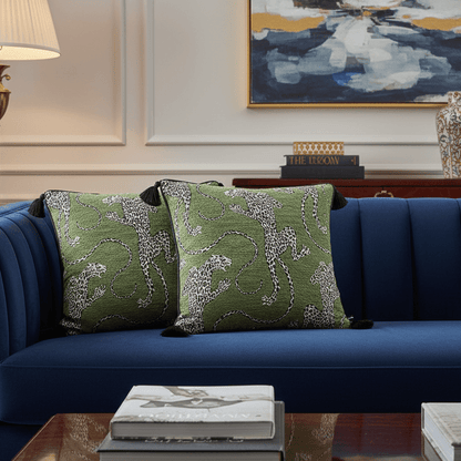 1128 Snow Leopard Chenille Pillow Cover