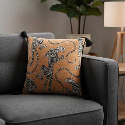 1128 Snow Leopard Chenille Pillow Cover