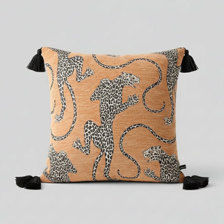 1128 Snow Leopard Chenille Pillow Cover