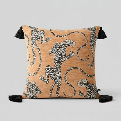 1128 Snow Leopard Chenille Pillow Cover