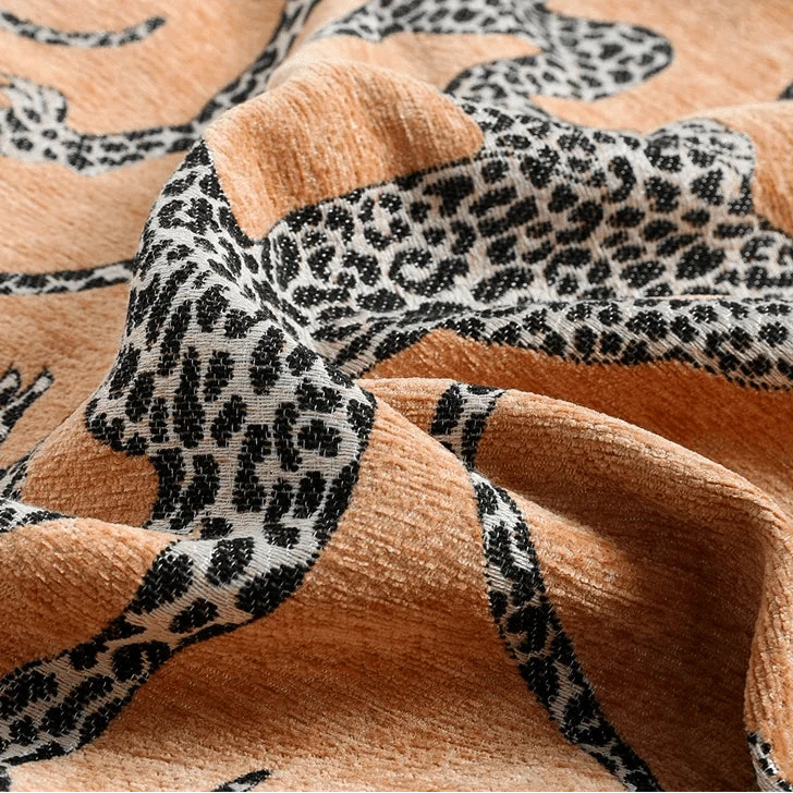 1128 Snow Leopard Chenille Pillow Cover