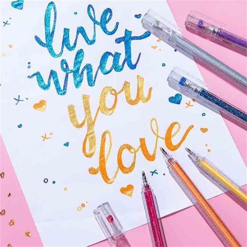 ⏳Last Day Sale Only $11.99!!💥Sparkle Glitter Gel Pen Set, Smooth & Smudge-Resistant, Eco Glitter, Ideal for All Ages – Grab Now!