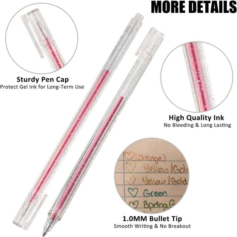 ⏳Last Day Sale Only $11.99!!💥Sparkle Glitter Gel Pen Set, Smooth & Smudge-Resistant, Eco Glitter, Ideal for All Ages – Grab Now!