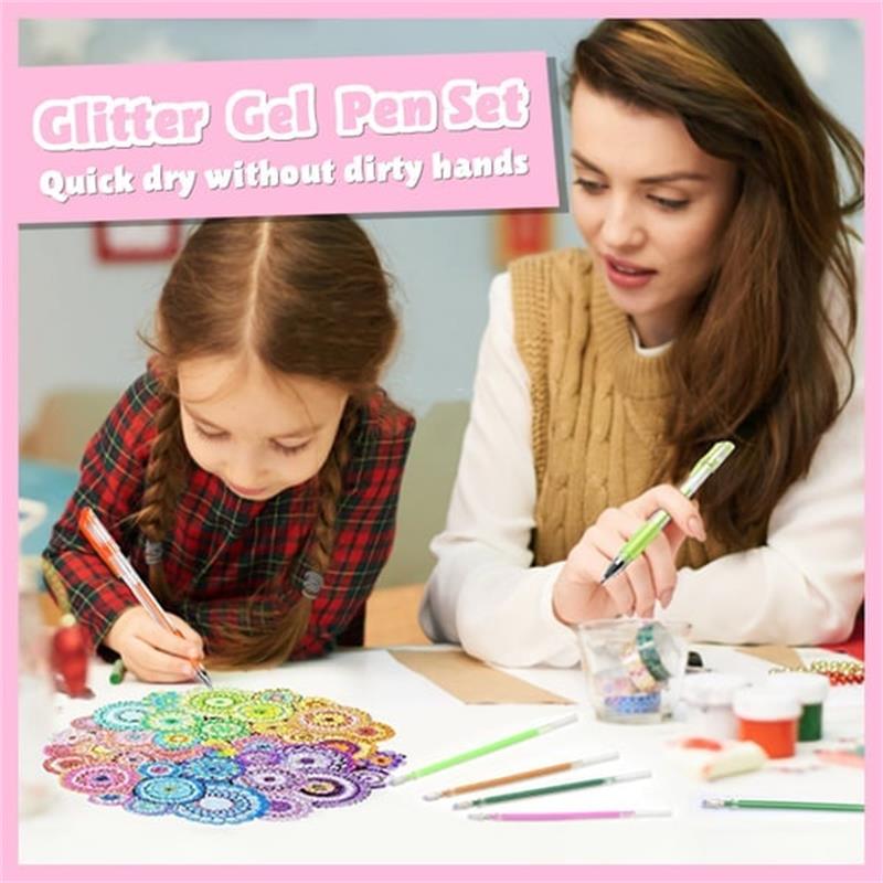 ⏳Last Day Sale Only $11.99!!💥Sparkle Glitter Gel Pen Set, Smooth & Smudge-Resistant, Eco Glitter, Ideal for All Ages – Grab Now!