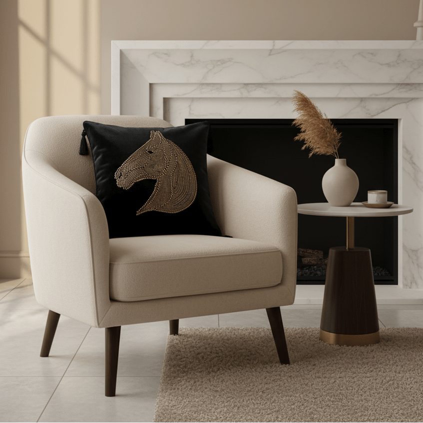 1100 Starlight Stallion Velvet Pillow Cover