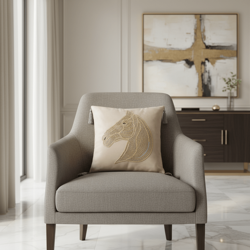 1100 Starlight Stallion Velvet Pillow Cover