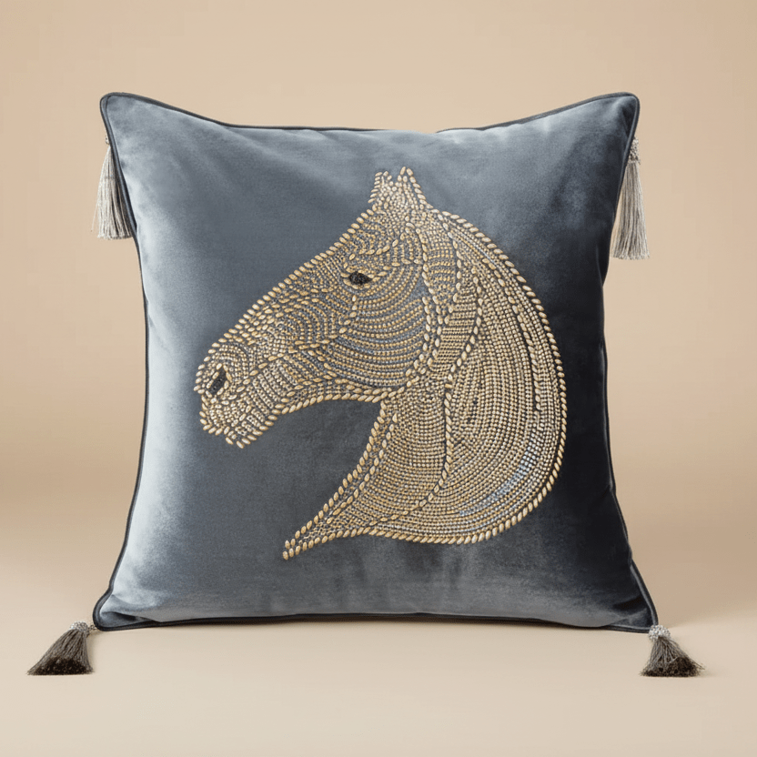 1100 Starlight Stallion Velvet Pillow Cover