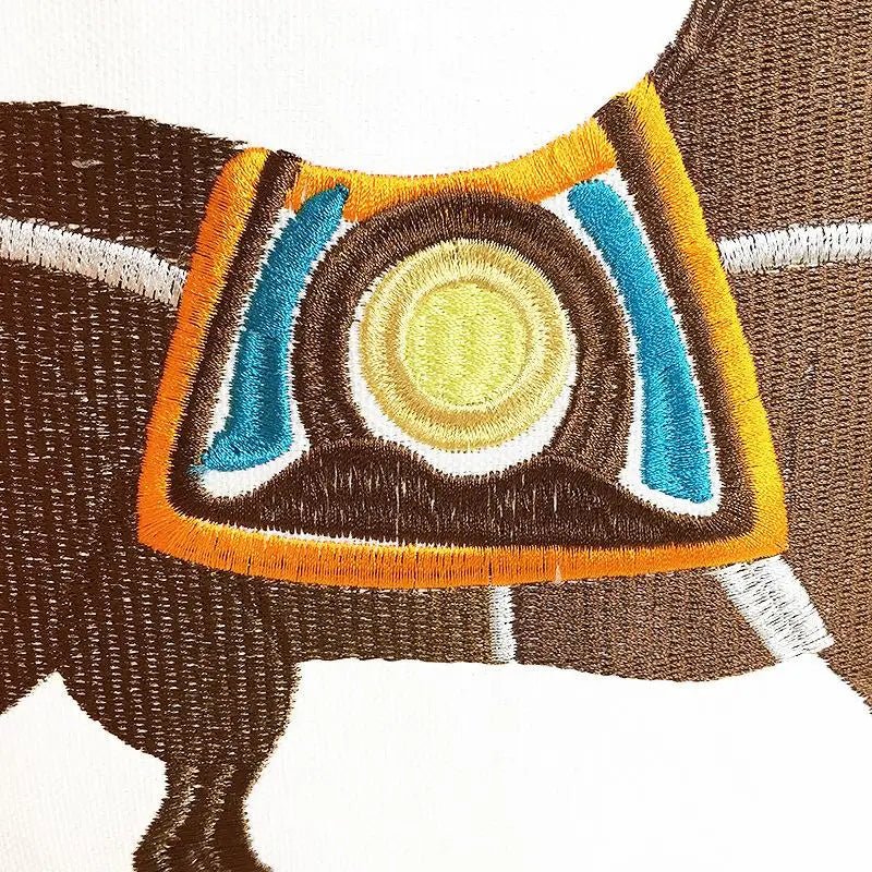 1201 Noble Steed Embroidered Pillow Covers