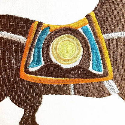 1201 Noble Steed Embroidered Pillow Covers