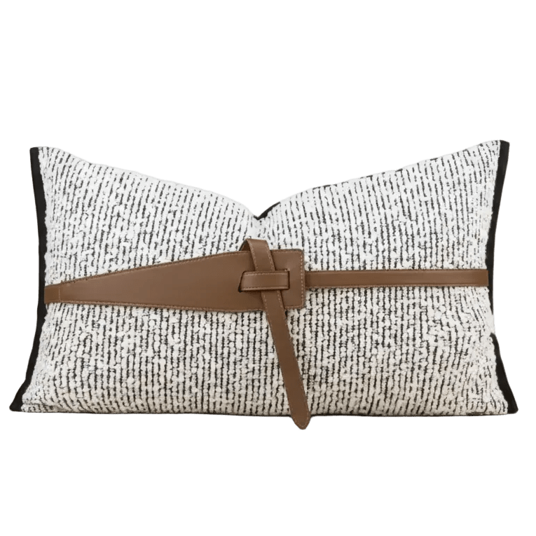 1122 The Small Leather Belt Pillow Cover
