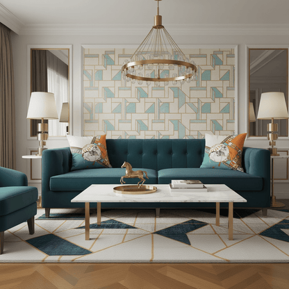 1135 Turquoise Palace Pillow Cover