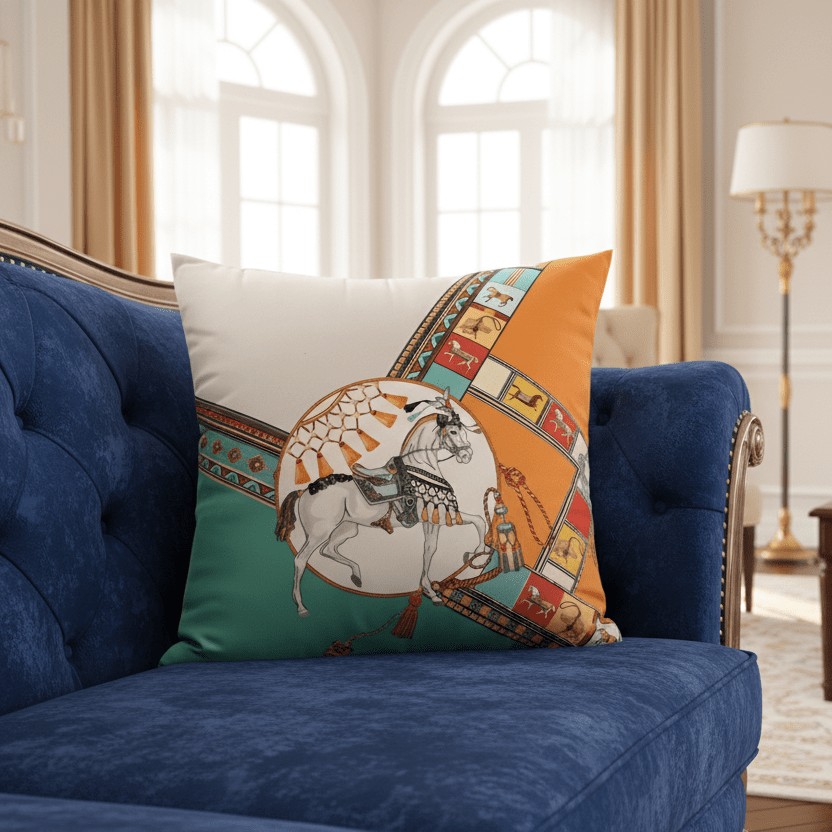 1135 Turquoise Palace Pillow Cover