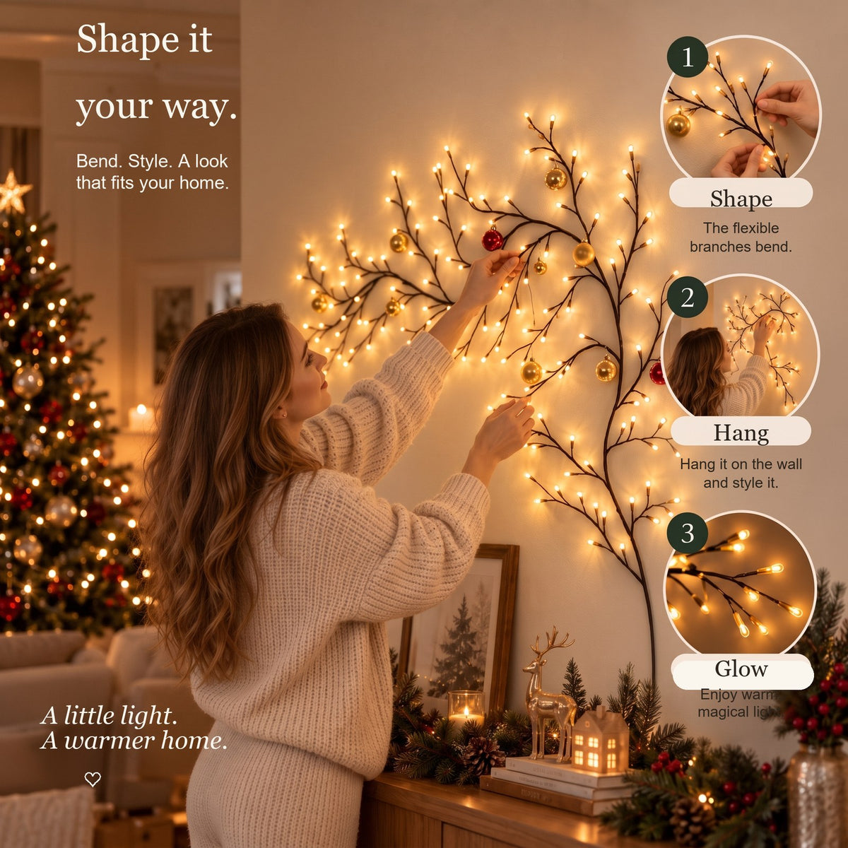 Shape it your way: bend, hang and glow