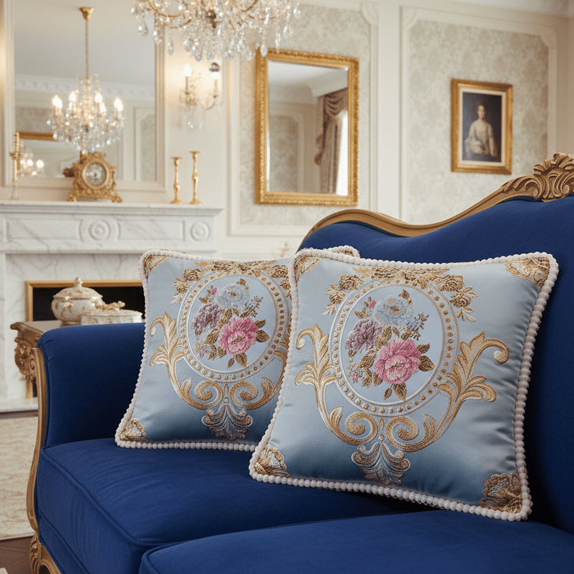 1185 Vintage Rose Palace Pillow Cover