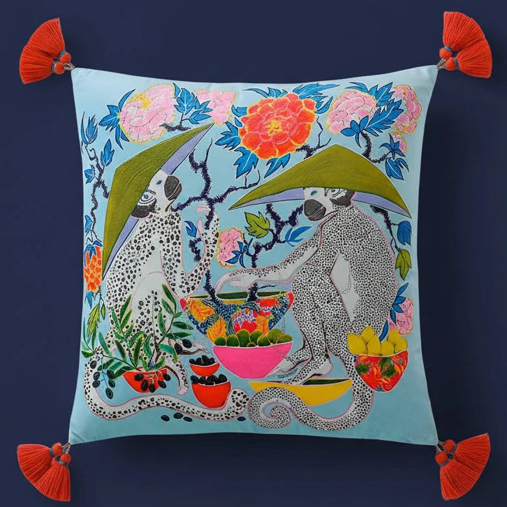 1165 Monkey Business Pillow Covers