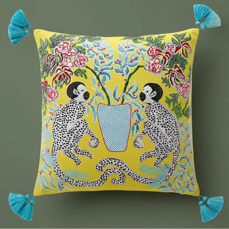 1165 Monkey Business Pillow Covers