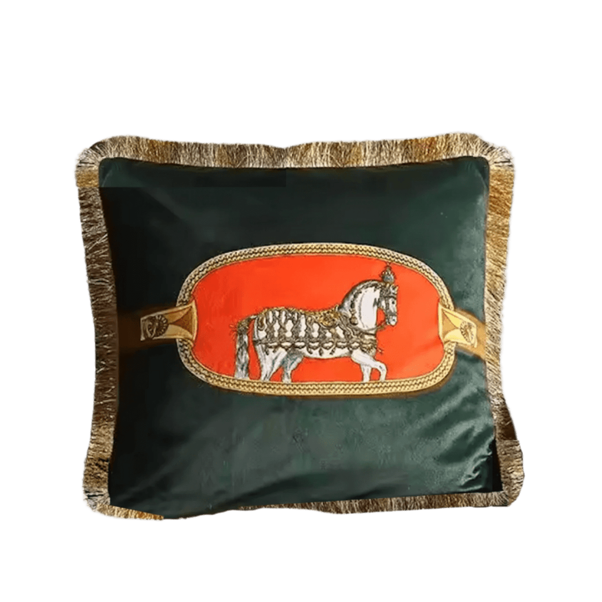 1168 White Cheval Velvet Pillow Cover